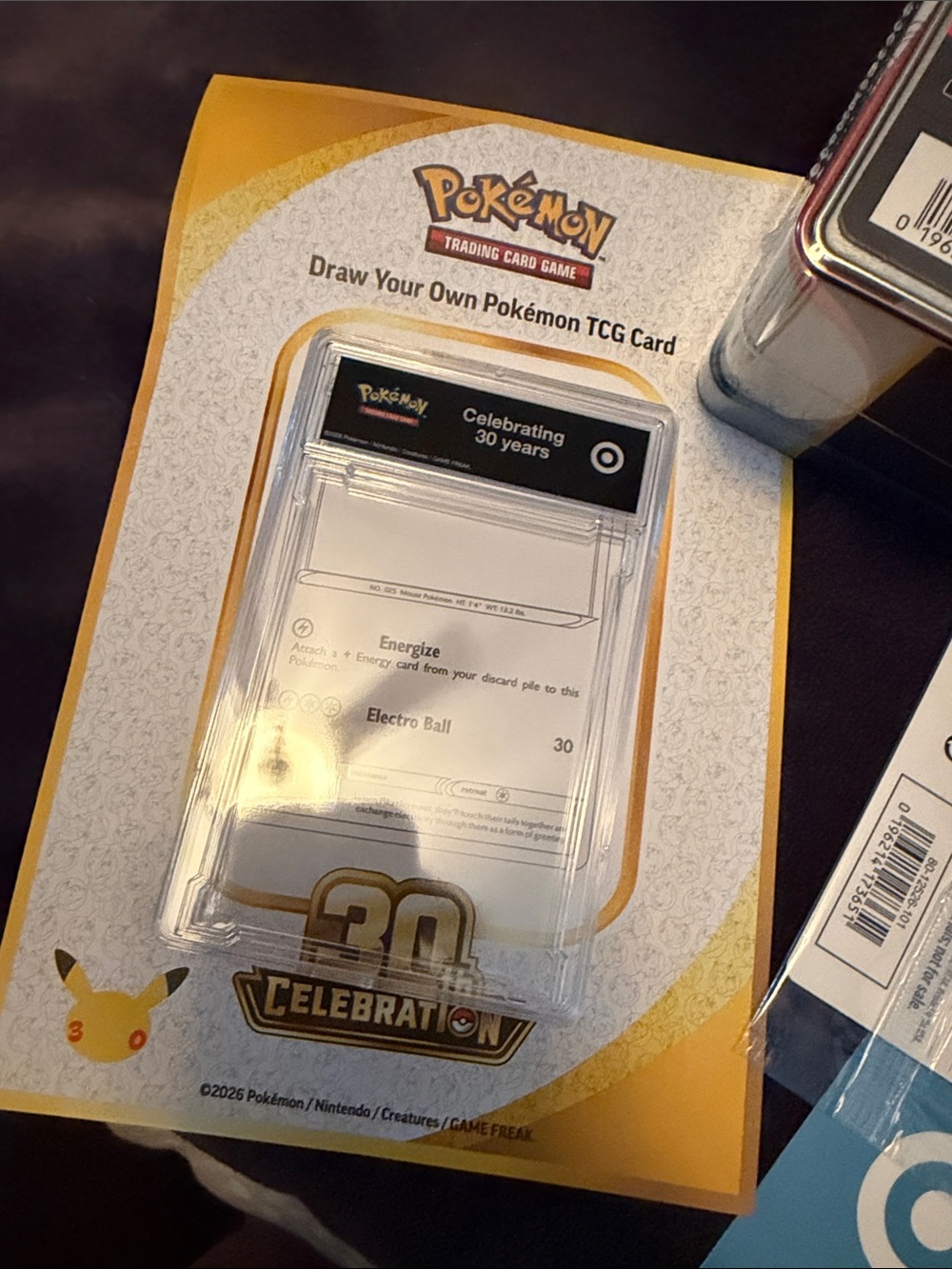 Pokemon 30th Anniversary collection Tin Set of 2 from Target w/promo cards etc - Picture 7 of 16